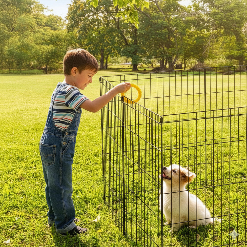 PETMAKER porte-double-verrou, acces facile et securite renforcee pour le parc.