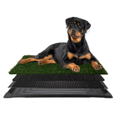 PETMAKER-tapis-gazon-artificiel-41x27: surface verte idéale pour usage intérieur et extérieur.