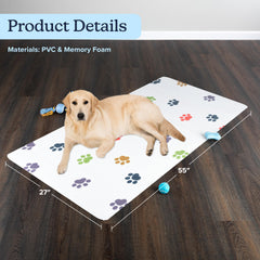 Tapis PETMAKER mémoire mousse: confort pour chien et anti-fatigue lors des repas.