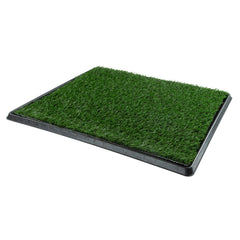 PETMAKER Tapis-pipi gazon artificiel avec bac, pratique pour l'entraînement intérieur.