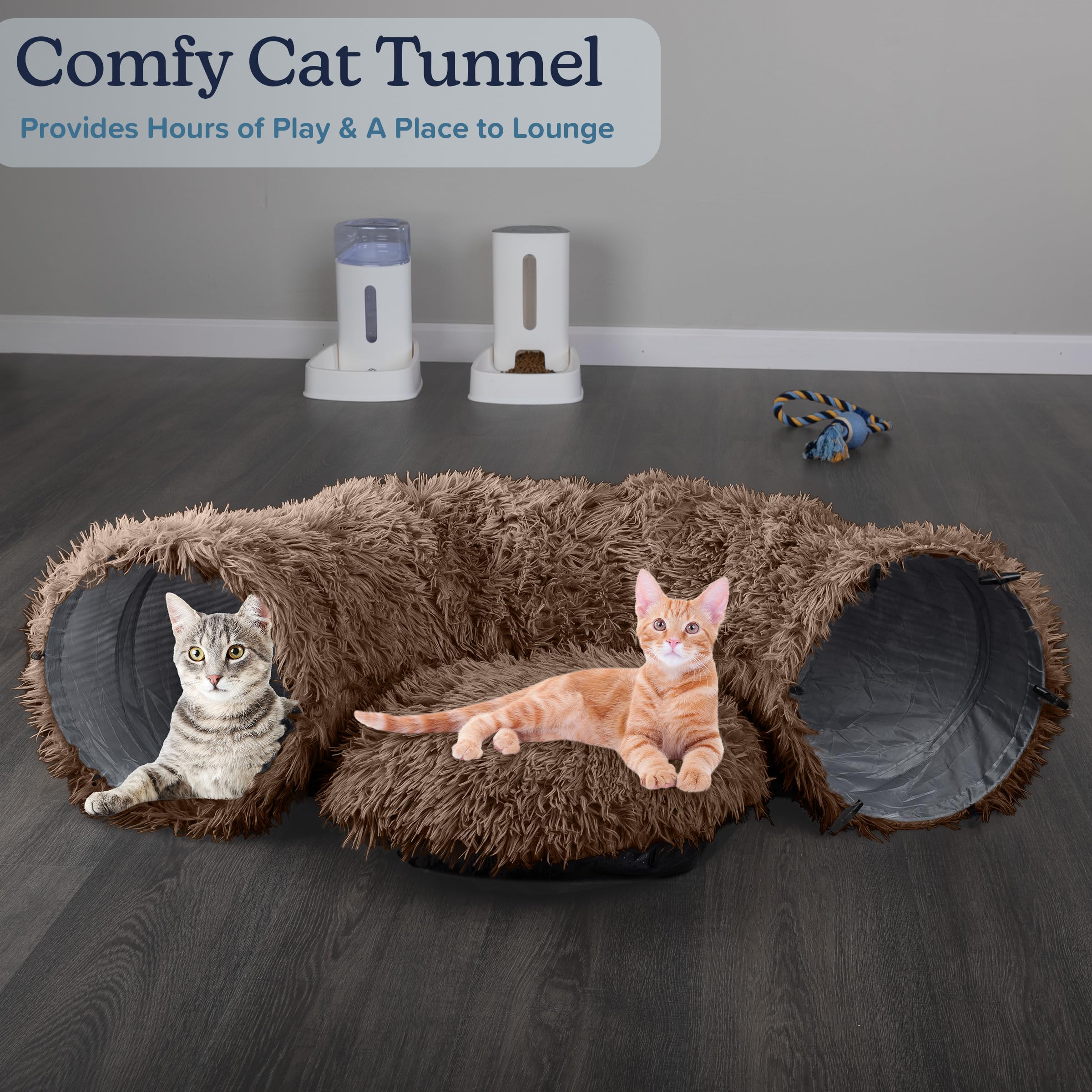 PETMAKER tonnel-chat-disposition-S, agencement en S pour varier les jeux et l'exploration.