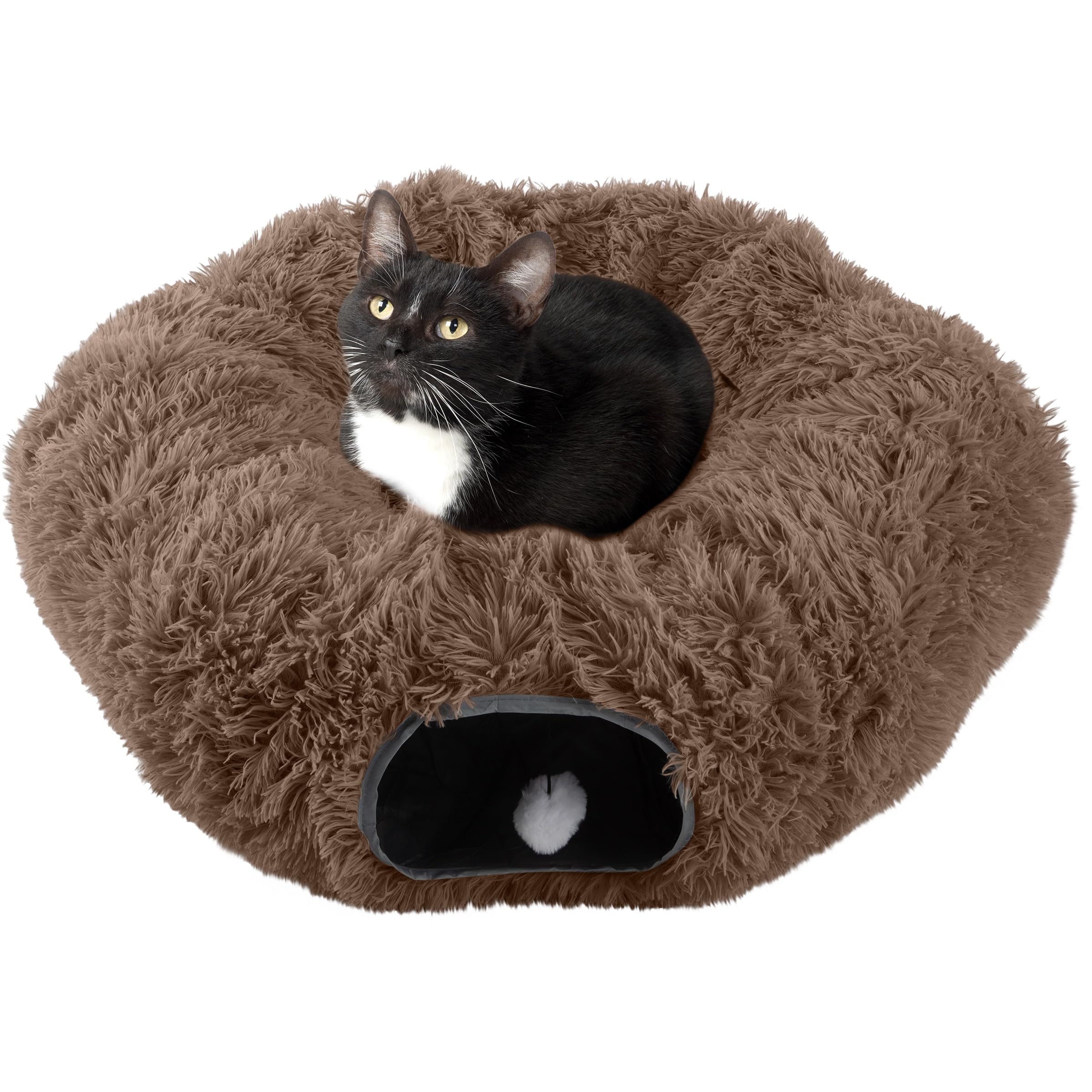 PETMAKER tonnel-chat-lit-3-pieds, espace détente et jeu pour chat.