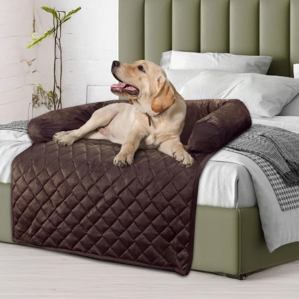 PETMAKER Traversin mémoire 3-cotes – soutien du cou et confort pour chien.