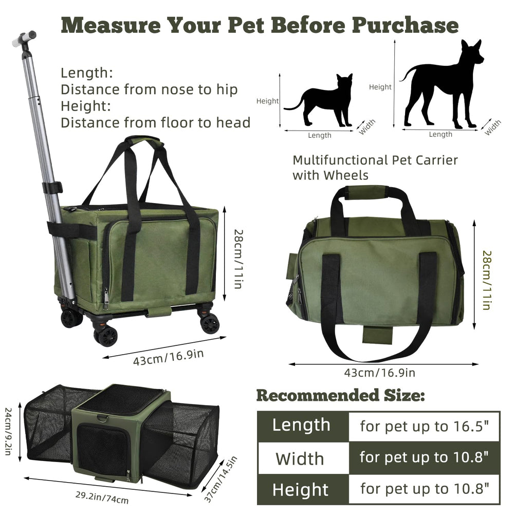 Porte-animal extensible Petmarket, s adapte à la croissance de votre animal.