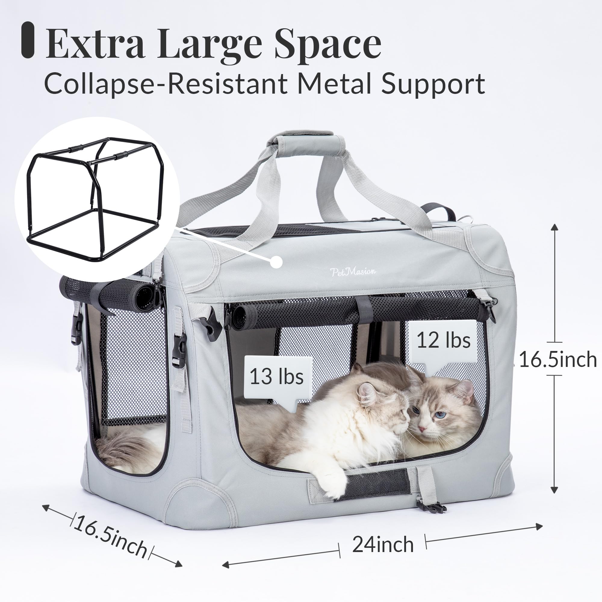 PetMansion attaches ceinture sécurité, fixation robuste pour la voiture et la sécurité.