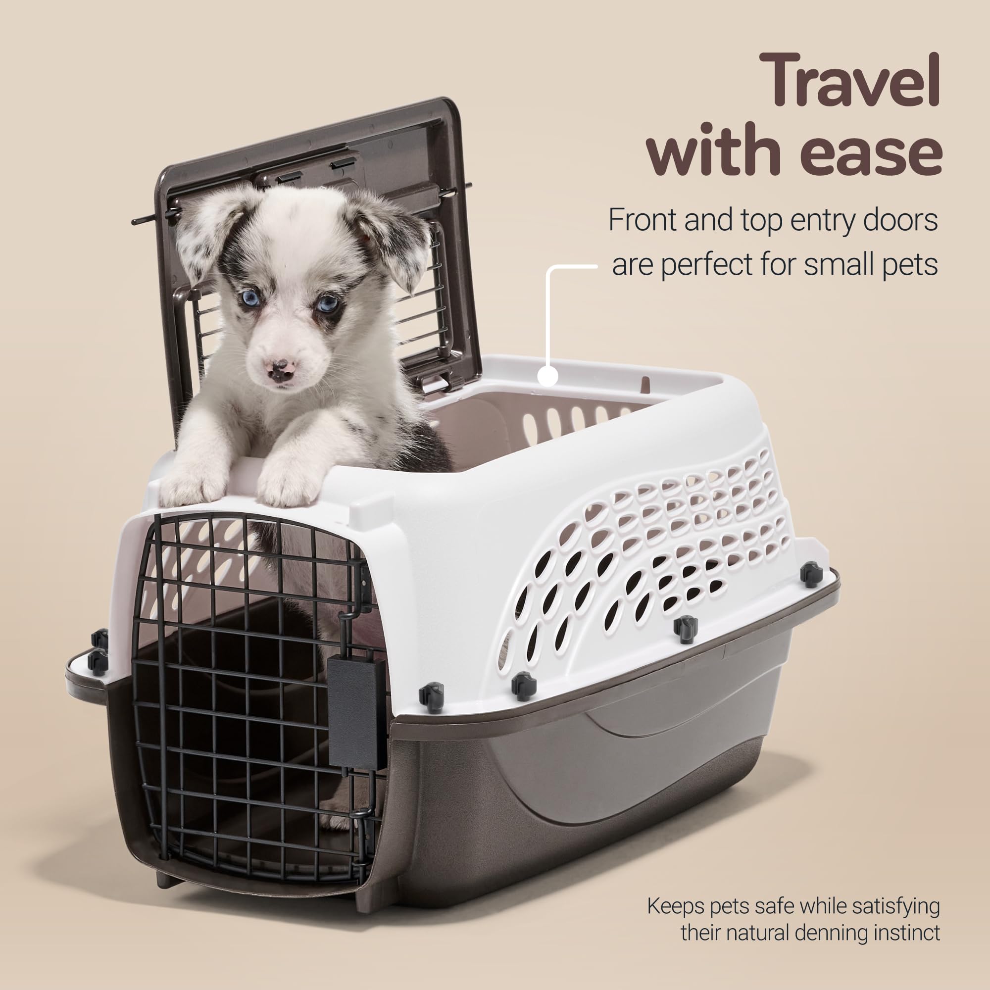 Petmate Boîte Chien Porte Haut: chargement pratique par le dessus.