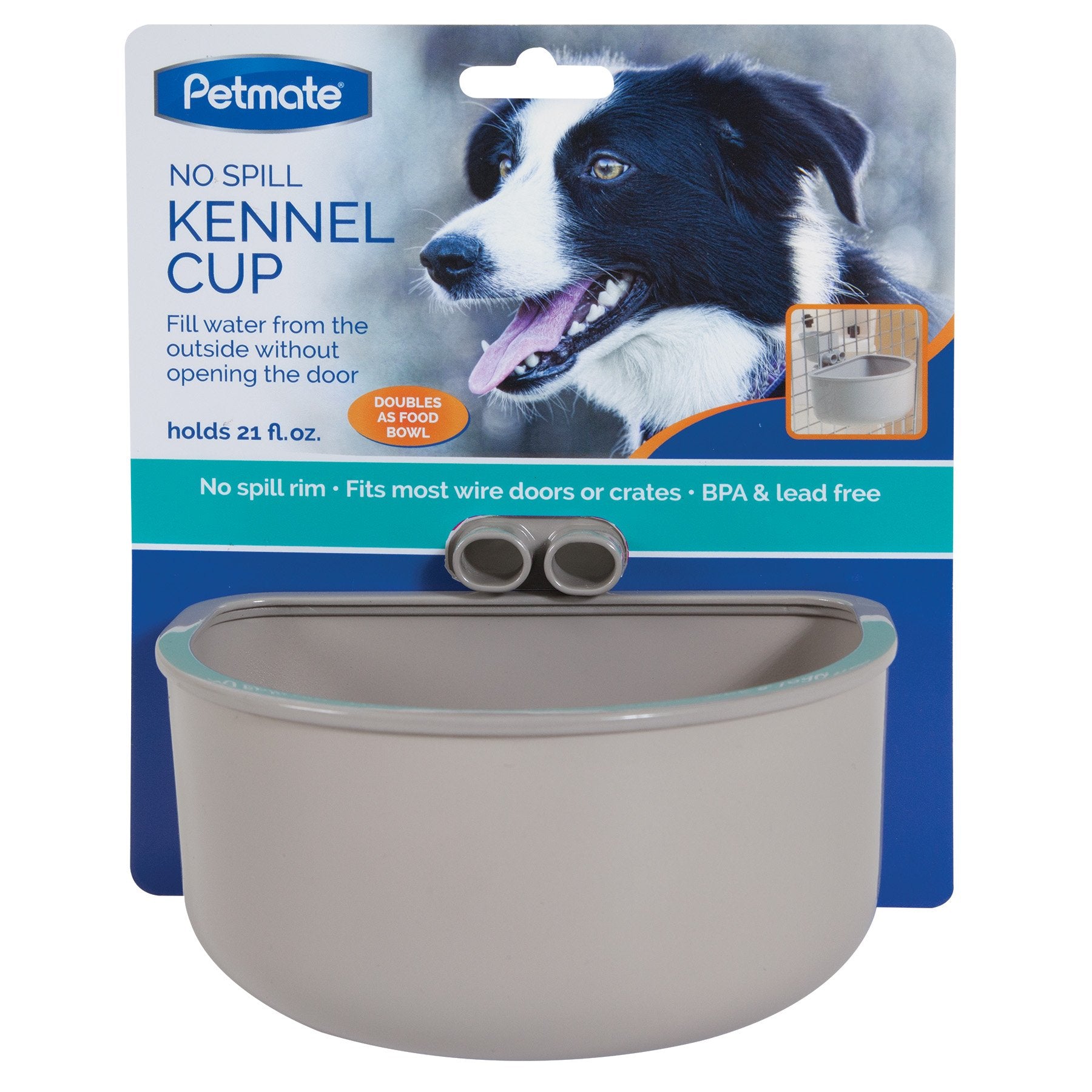Petmate bol chenil grand avec entonnoir intégré pour remplir sans outil.