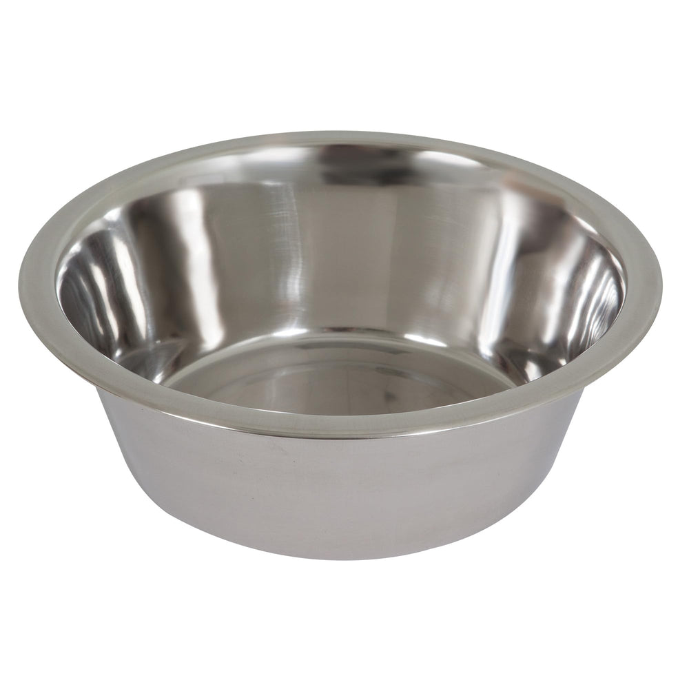 Vue arrière du bol Petmate en inox, capacité adaptée chiens moyens à grands.