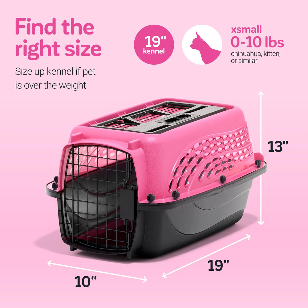 Petmate cage petit chien nettoyage facile grâce à sa coque plastique.