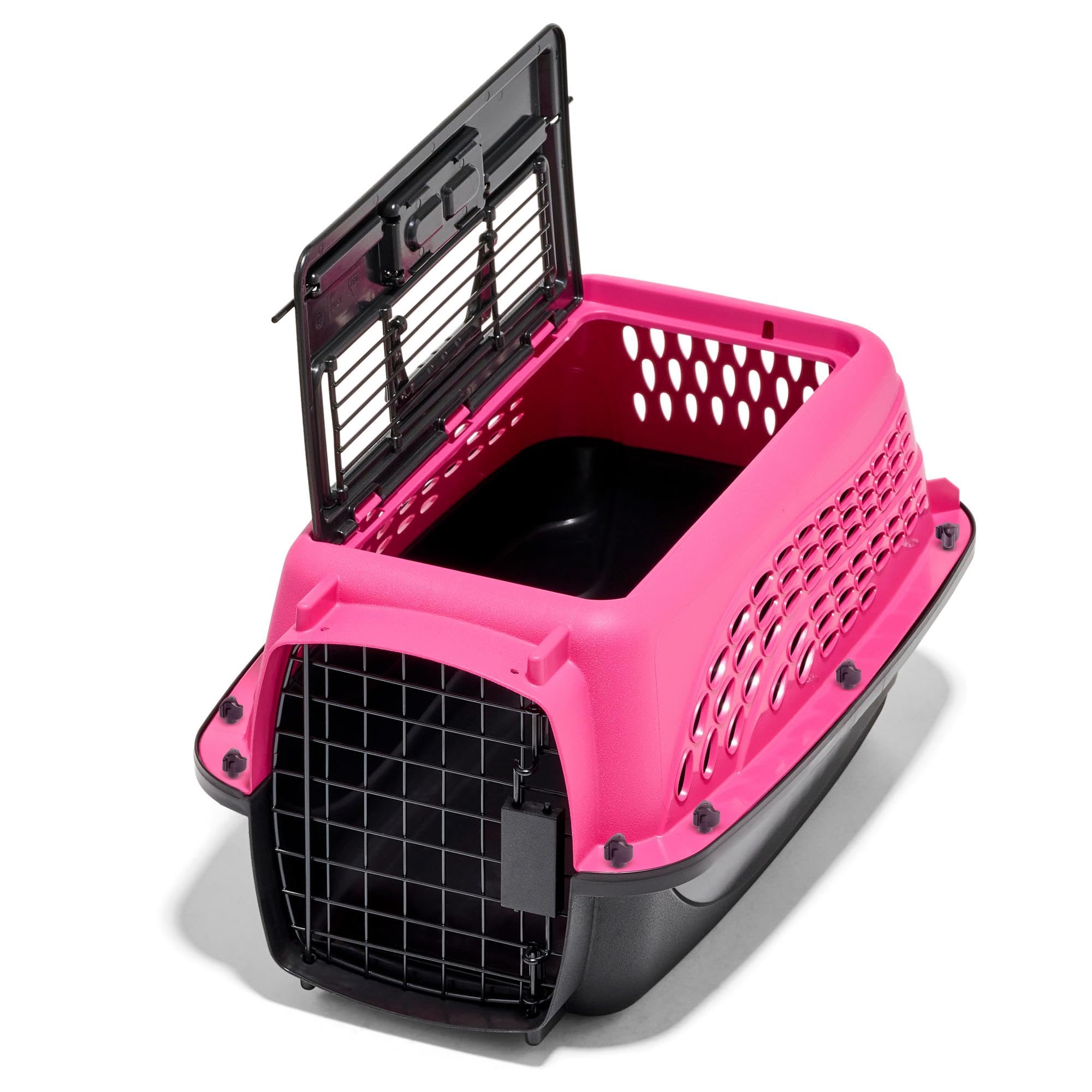 Petmate cage petit chien avec poignée pliante pour le transport.