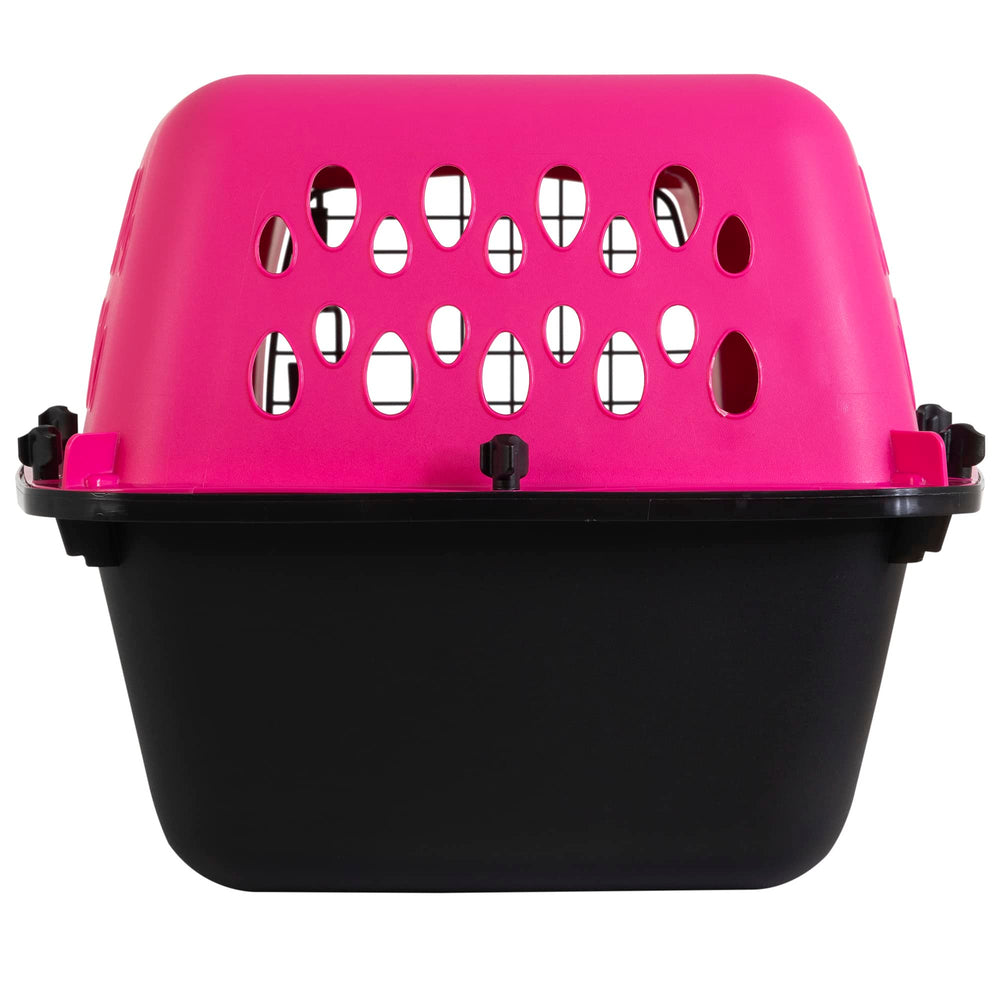 Petmate chenil chien fashion rose ventilation quatre côtés pour le confort.