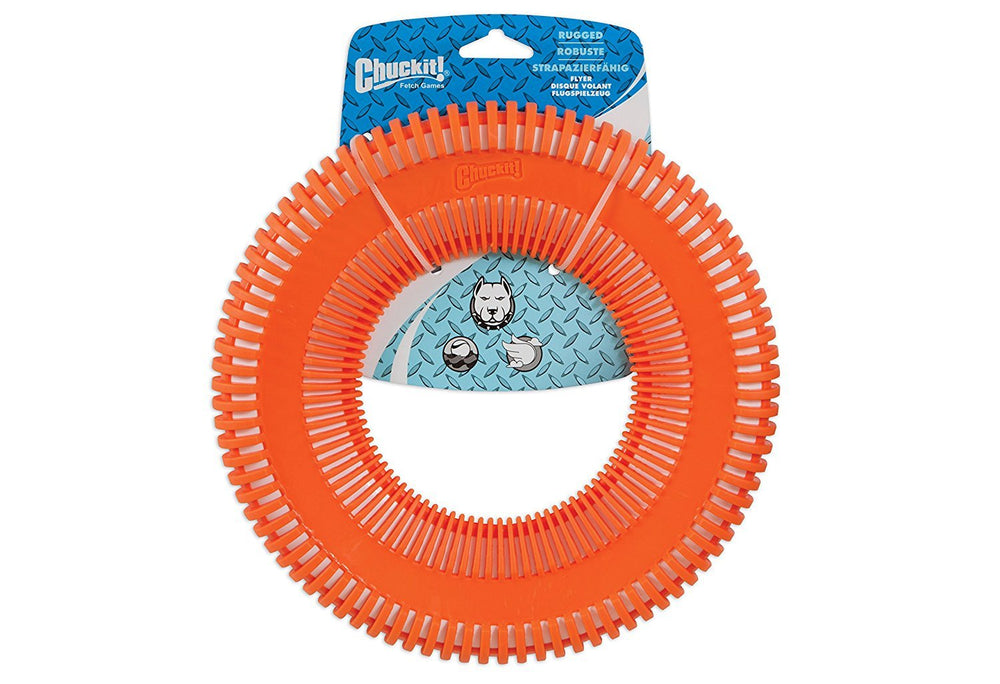 Chuckit Rugged Flyer, prise TPR surmoulée, assure une saisie sécurisée.
