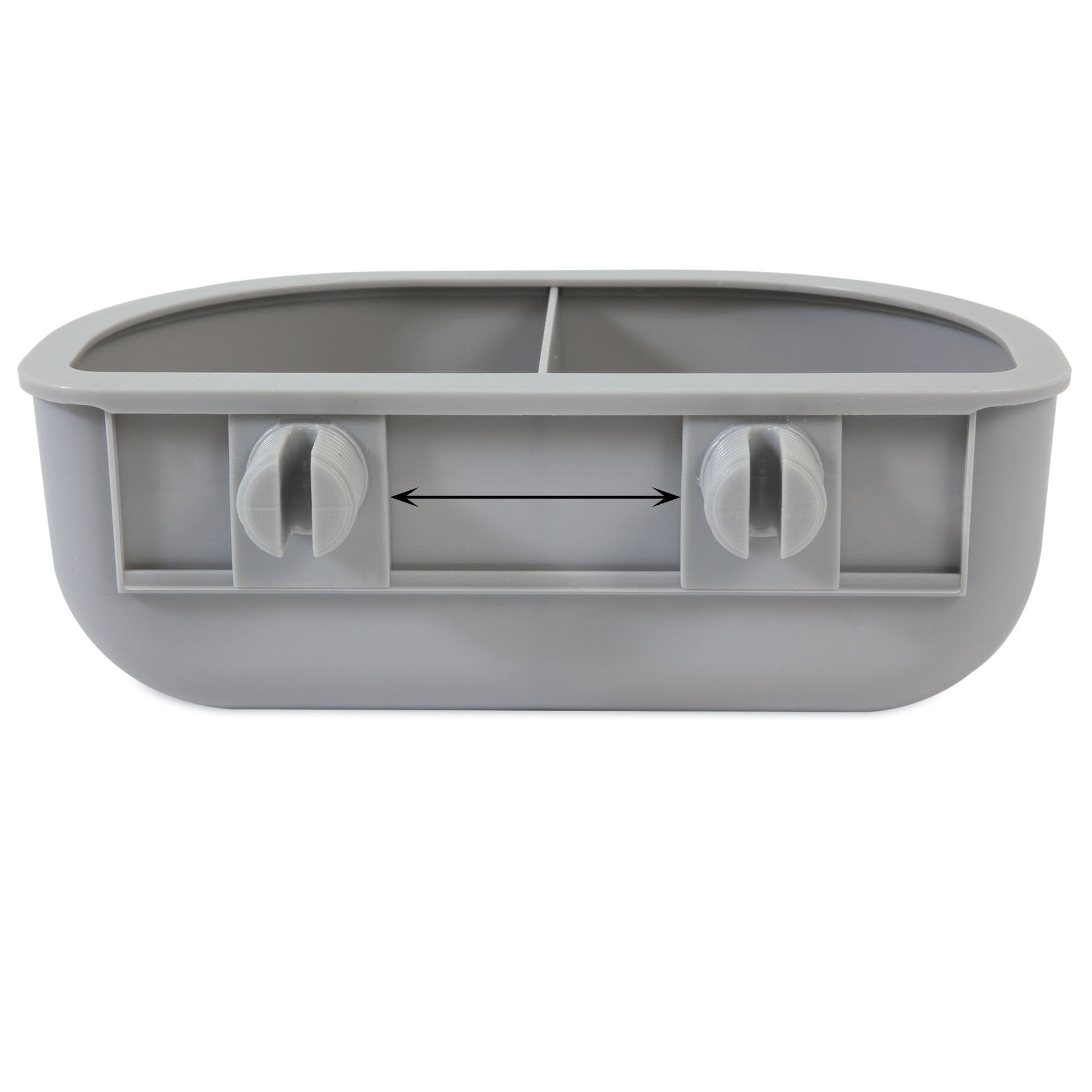 Petmate Double Diner s’adapte aux cages variées, gris petit.