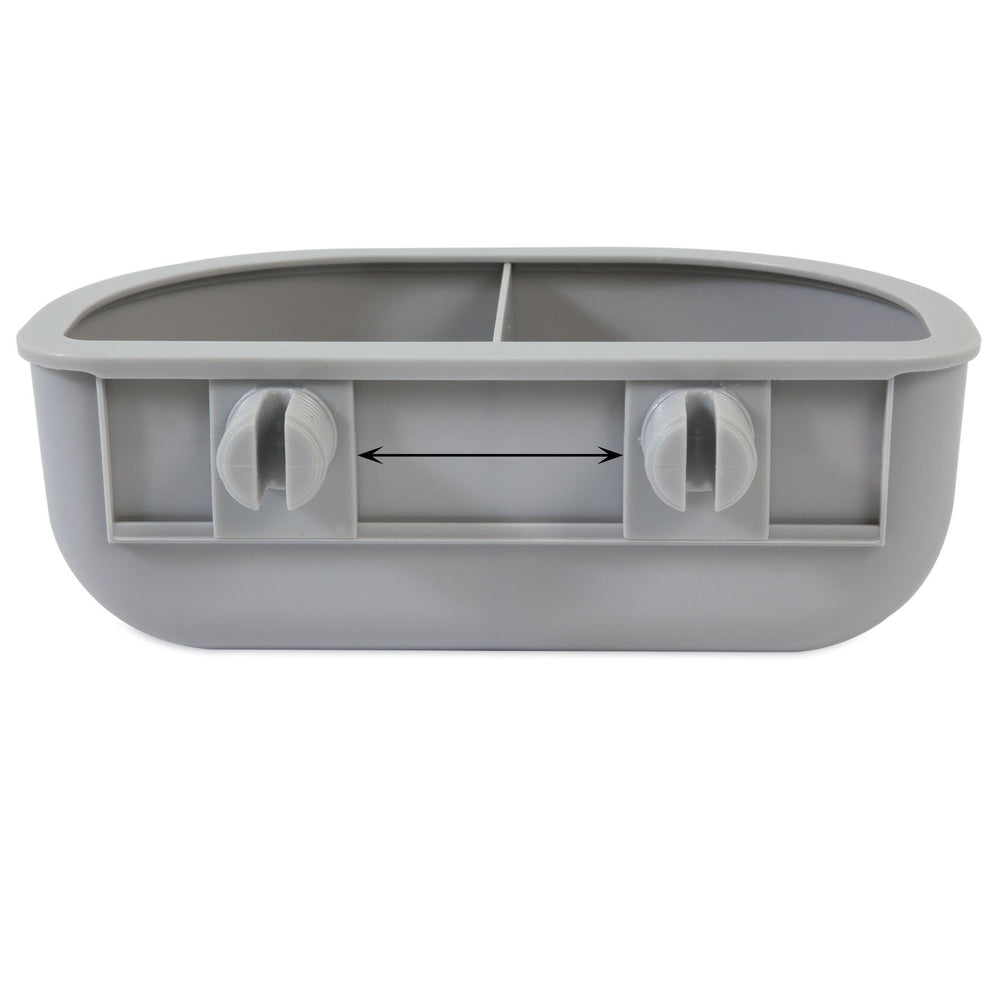 Petmate Double Diner s’adapte aux cages variées, gris petit.