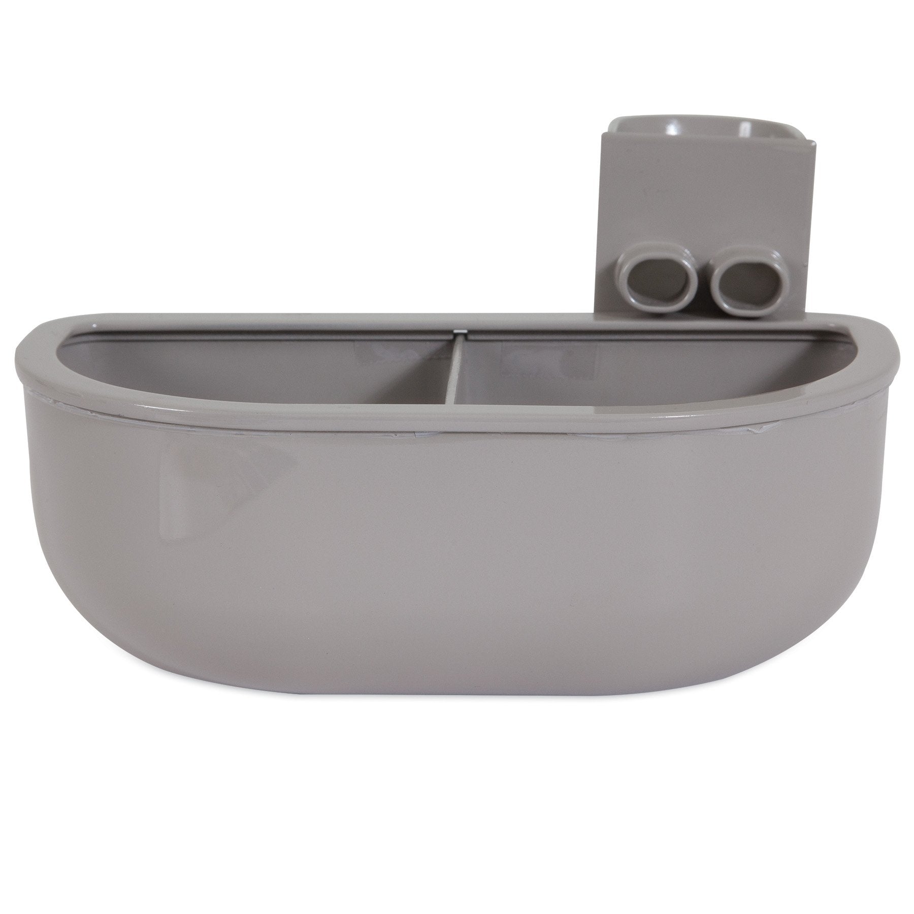 Petmate Double Diner sur cage gris petit, remplissage extérieur pratique.