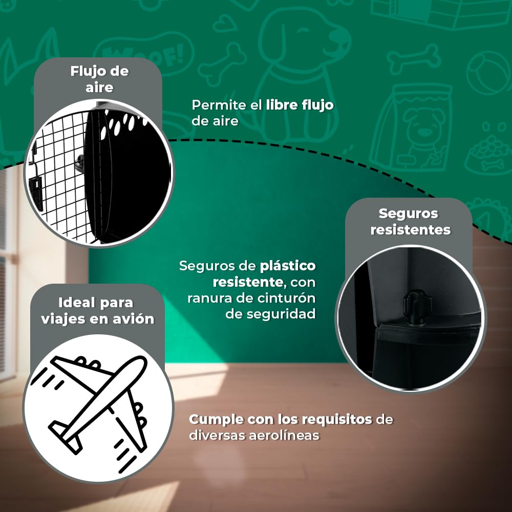 Petmate rangement intégré pour identification, trajets mieux organisés.