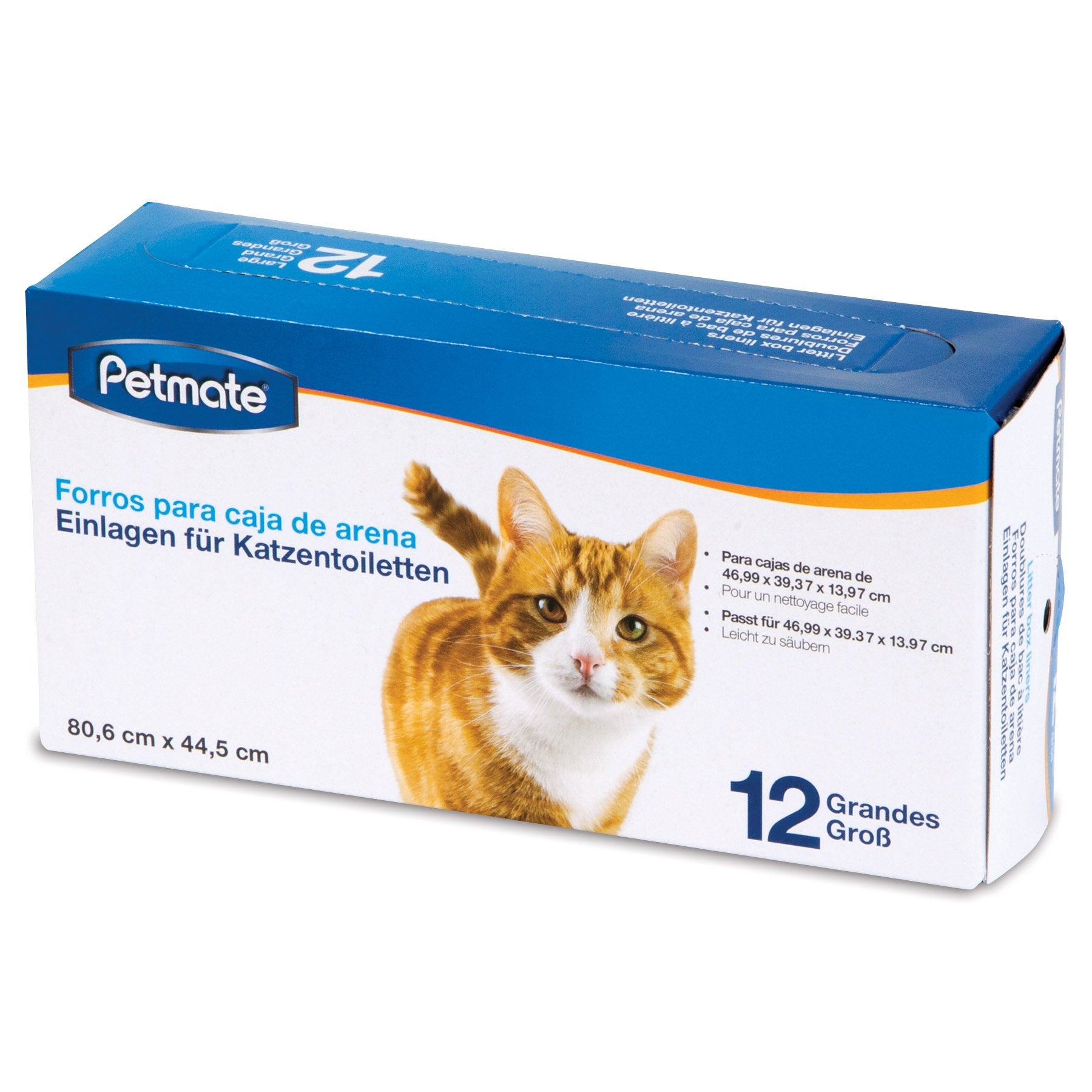 Petmate revêtement jetable pour bac à litière, installation rapide et évite les salissures quotidiennes.