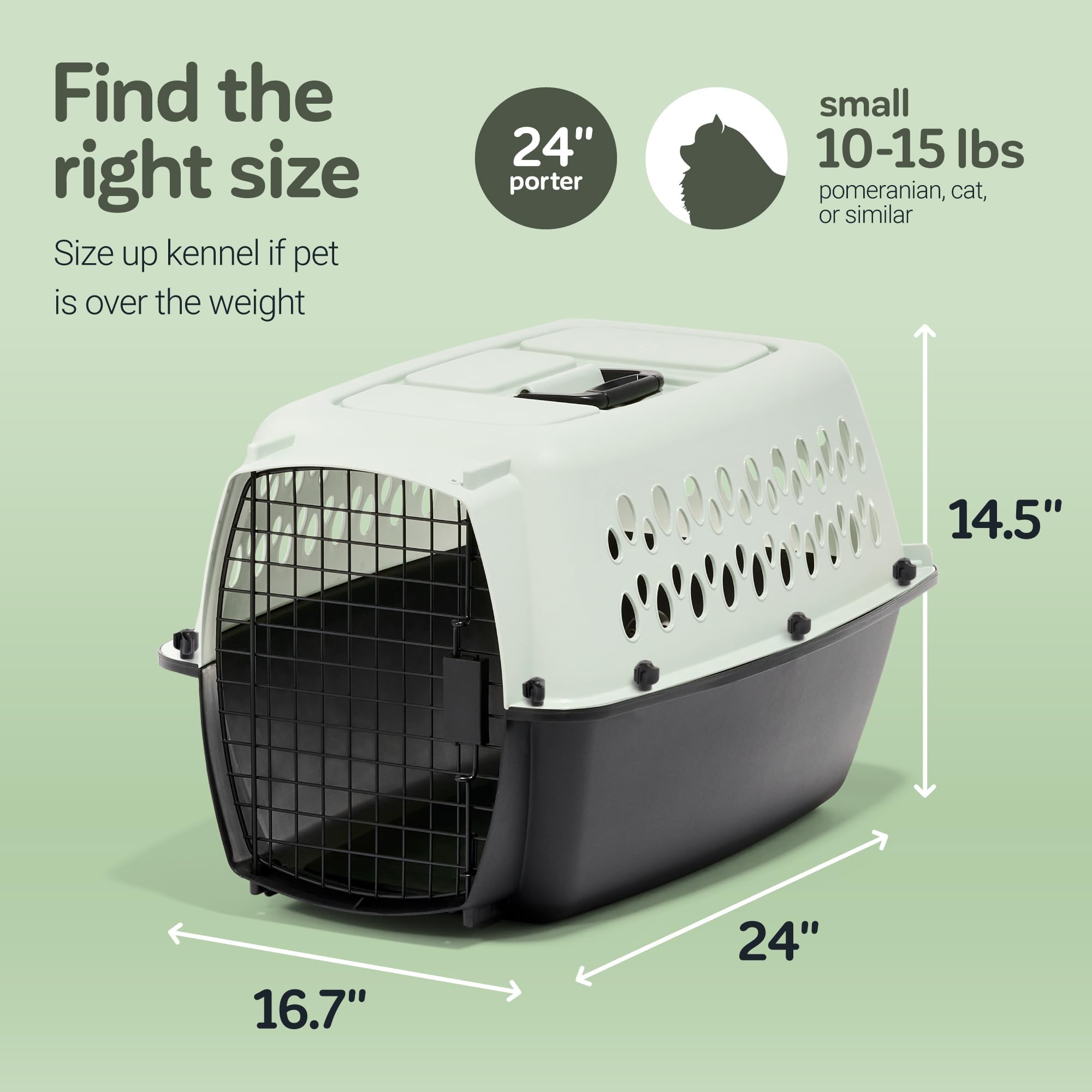 Petmate Pet Porter Fashion – rainure anti-fuite et rangement intégré pour voyages propres