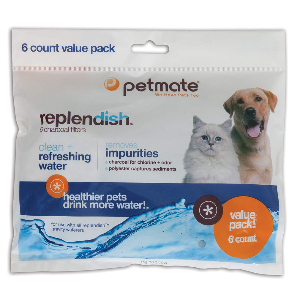 Filtre charbon Replendish Petmate, contrôle du chlore et des odeurs pour animaux.