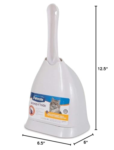 Petmate Scoop N' Hide couleur blanc pour un espace clair et ordonné.