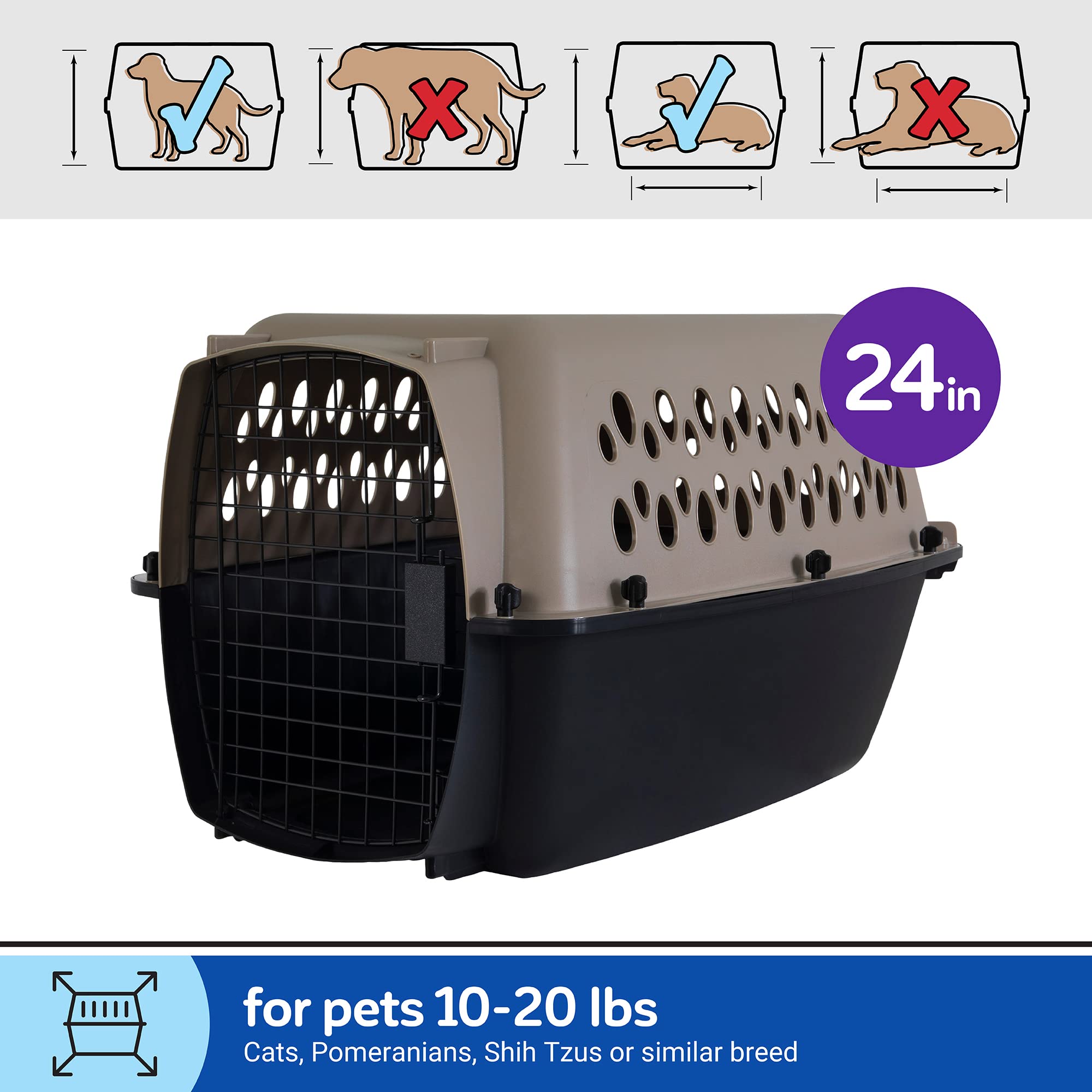 Petmate Vari Dog Kennel — assemblage sans outils, rapide.