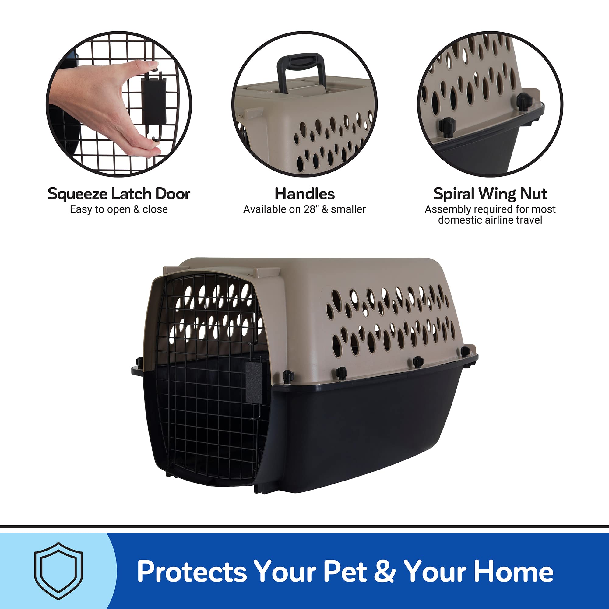 Petmate Vari Dog Kennel — coque plastique durable et fiable.