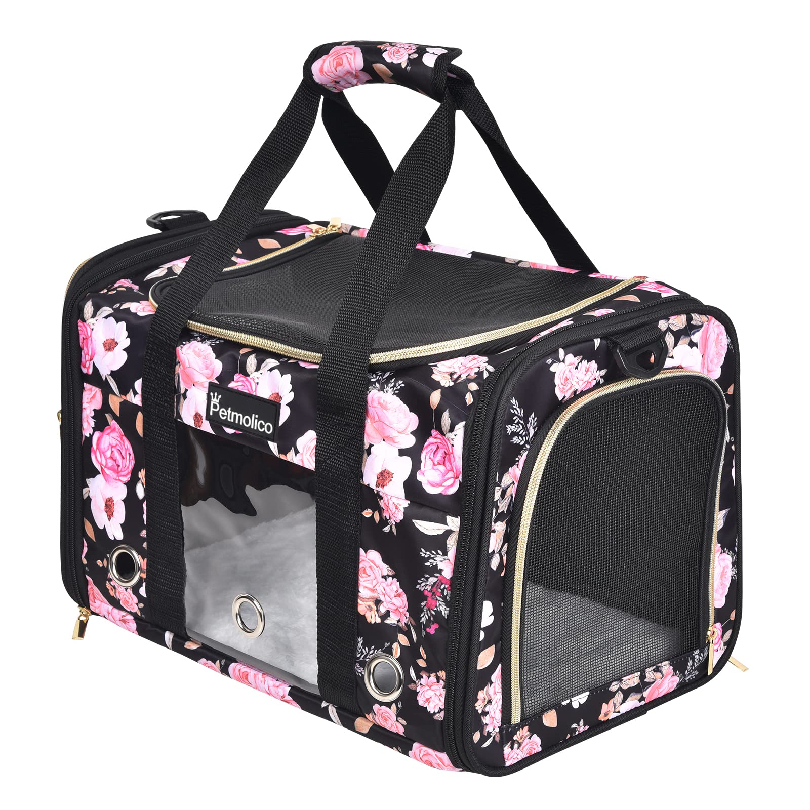 Sac Petmolico avec 3 ouvertures pour une ventilation accrue.