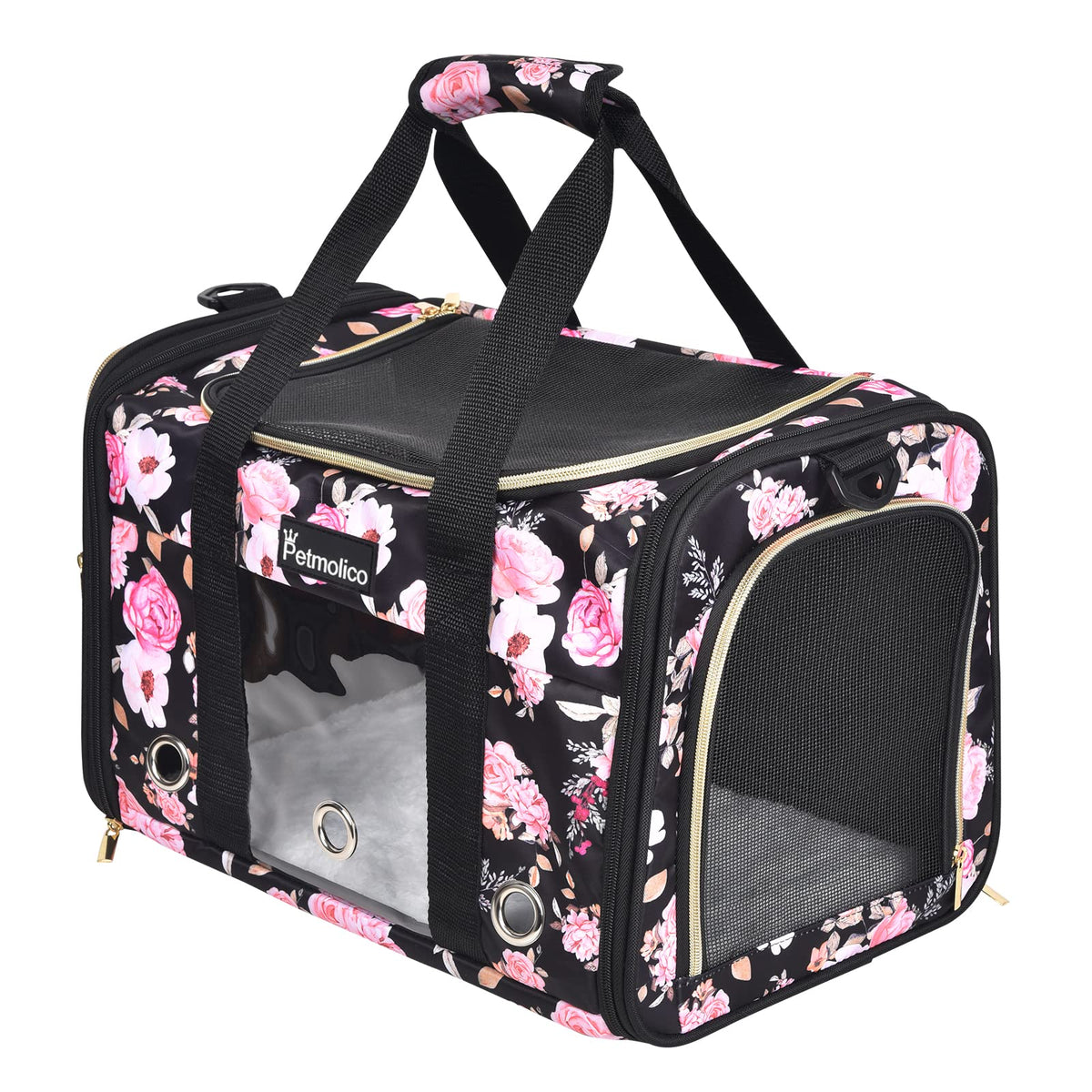 Sac Petmolico avec 3 ouvertures pour une ventilation accrue.