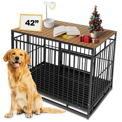 Petmystify Topper pour caisse chien 42 po: espace de rangement élégant sur le dessus.