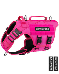 PETNANNY harnais tactique rose vue avant, liberté de mouvement lors des promenades