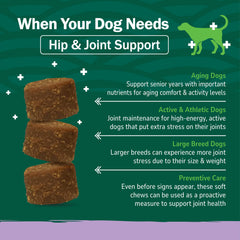Chondroïtine et MSM présents dans PetNC Hip & Joint Soft Chews.
