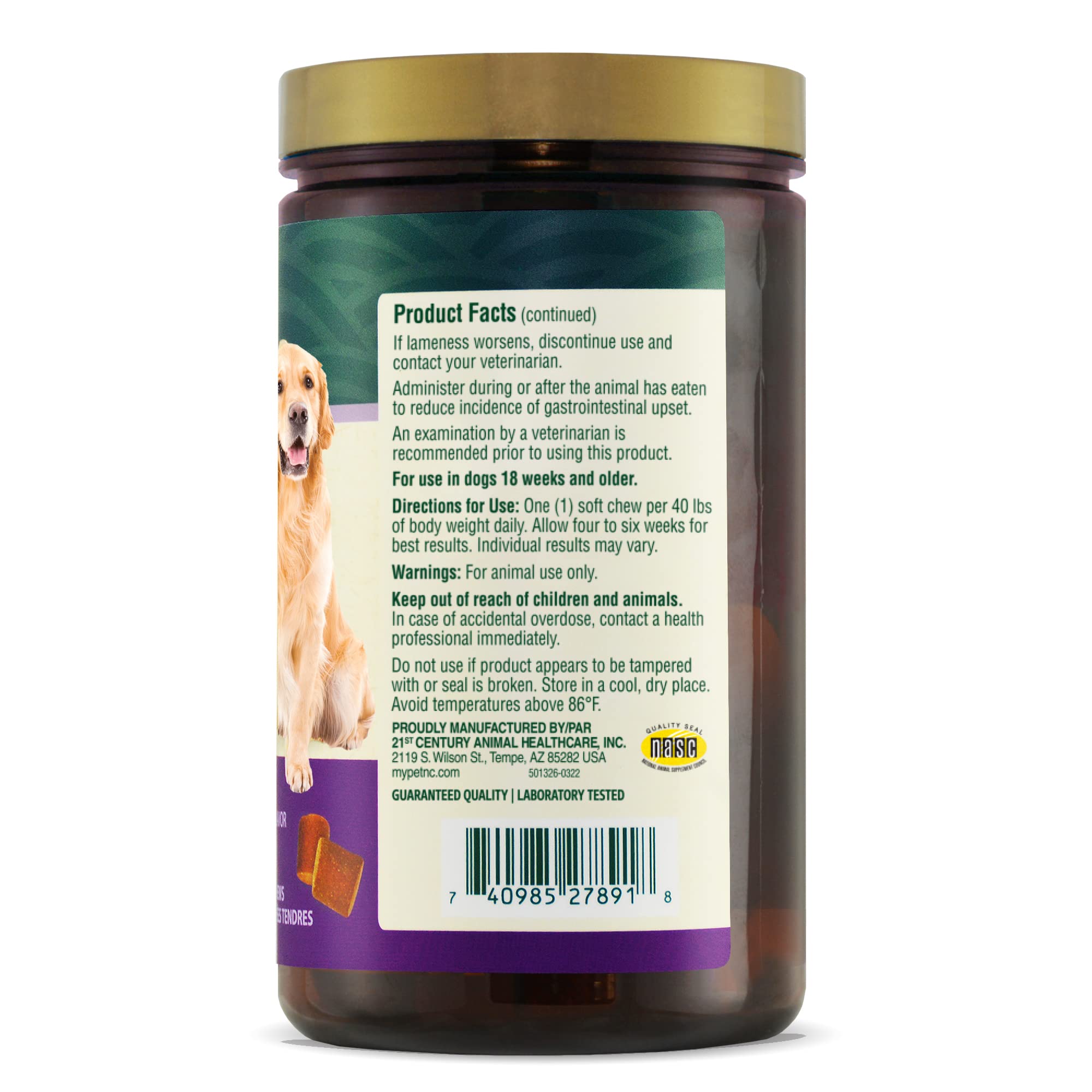 Étiquette claire et informations produit PetNC Nature Care