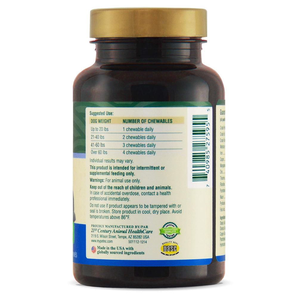 Dose PetNC Senior Multi Chewables pour chiens >60 livres.