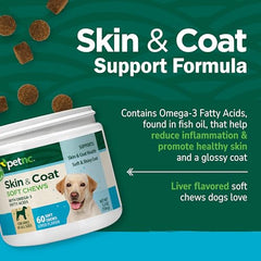 PetNC Skin & Coat saveur foie, friandise savoureuse et facile à administrer.