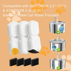 Filtre PetNeizance pour fontaine HOOISE 74oz, eau plus propre.