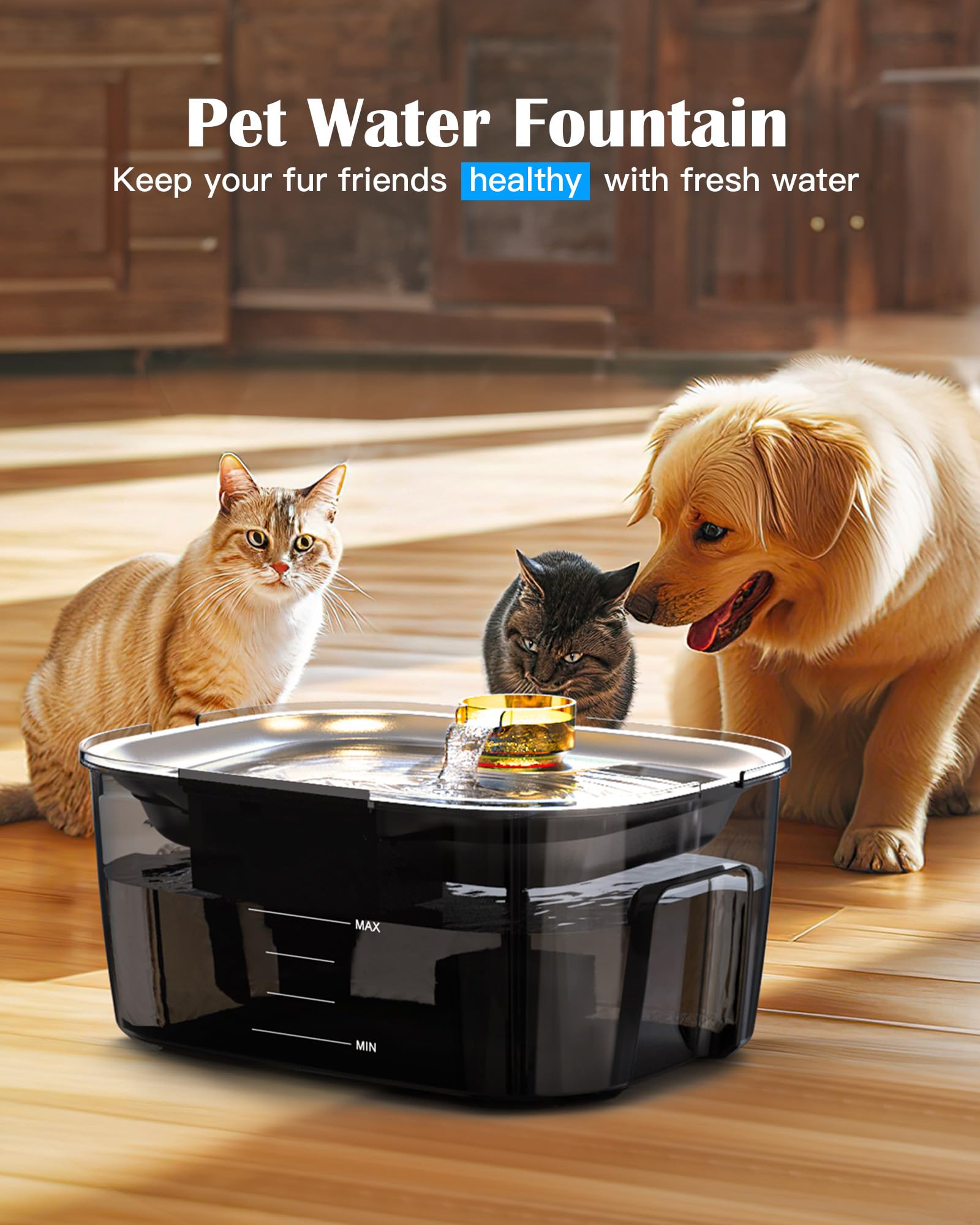 Cuve transparente sans BPA PETNF pour surveiller le niveau d eau