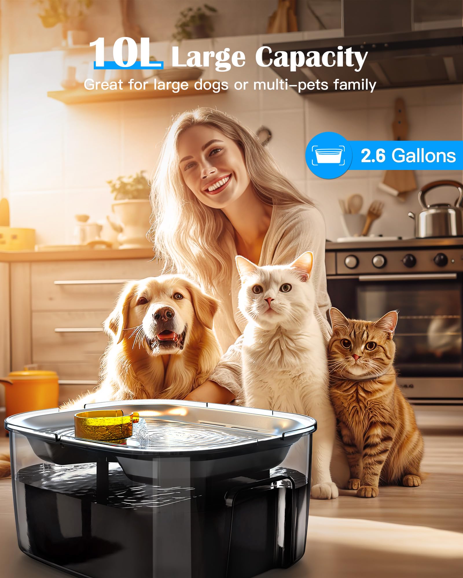 Filtration 7 couches avec 4 filtres inclus.
