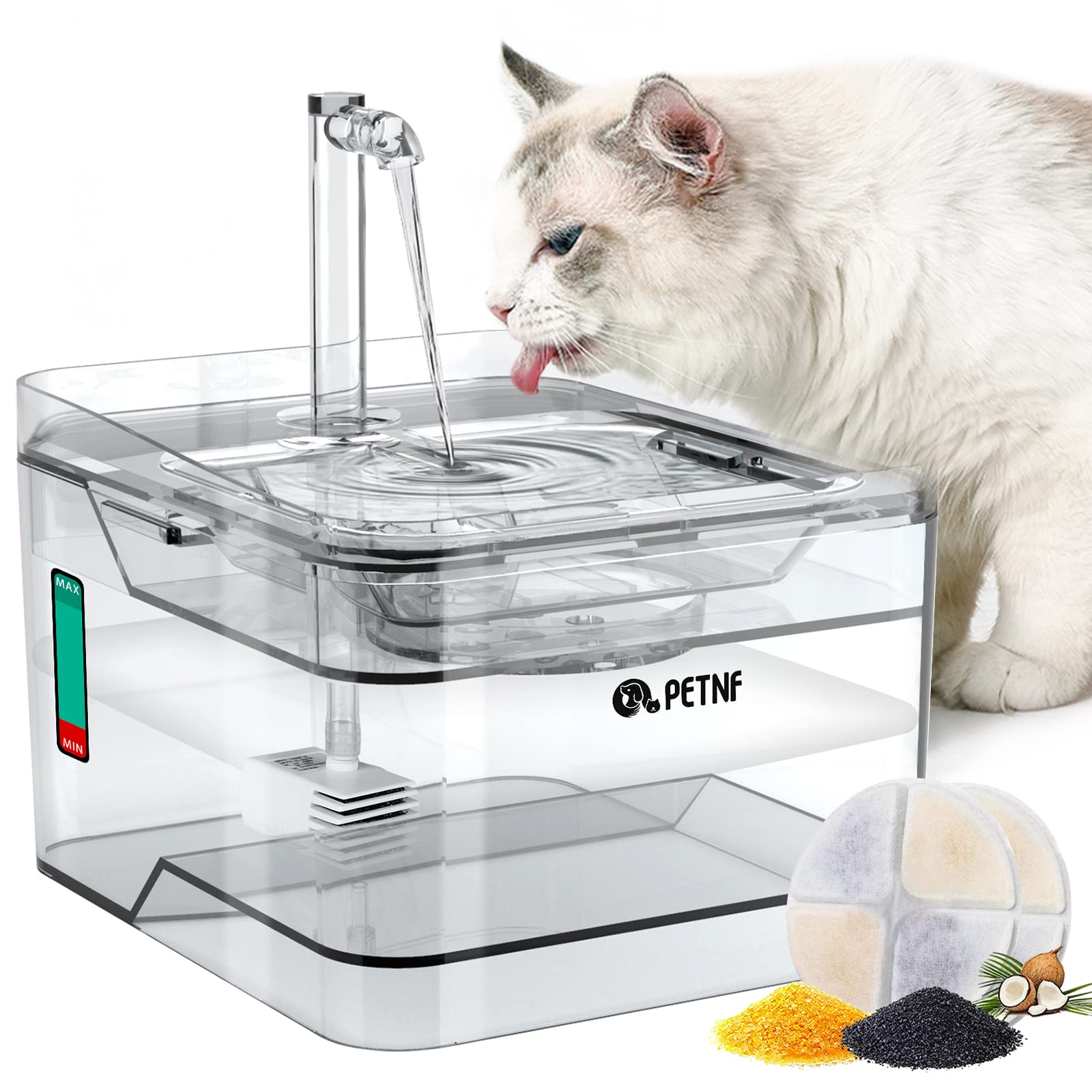 PETNF fontaine-eau-chat-3l : hydratation stable pour chats et petits chiens.