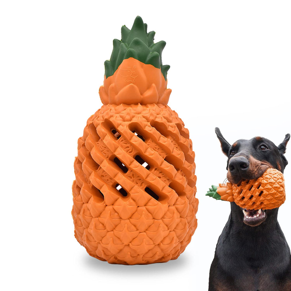 Jouet ananas PETOPIA pour chiens, idéal pour la mastication et le divertissement.