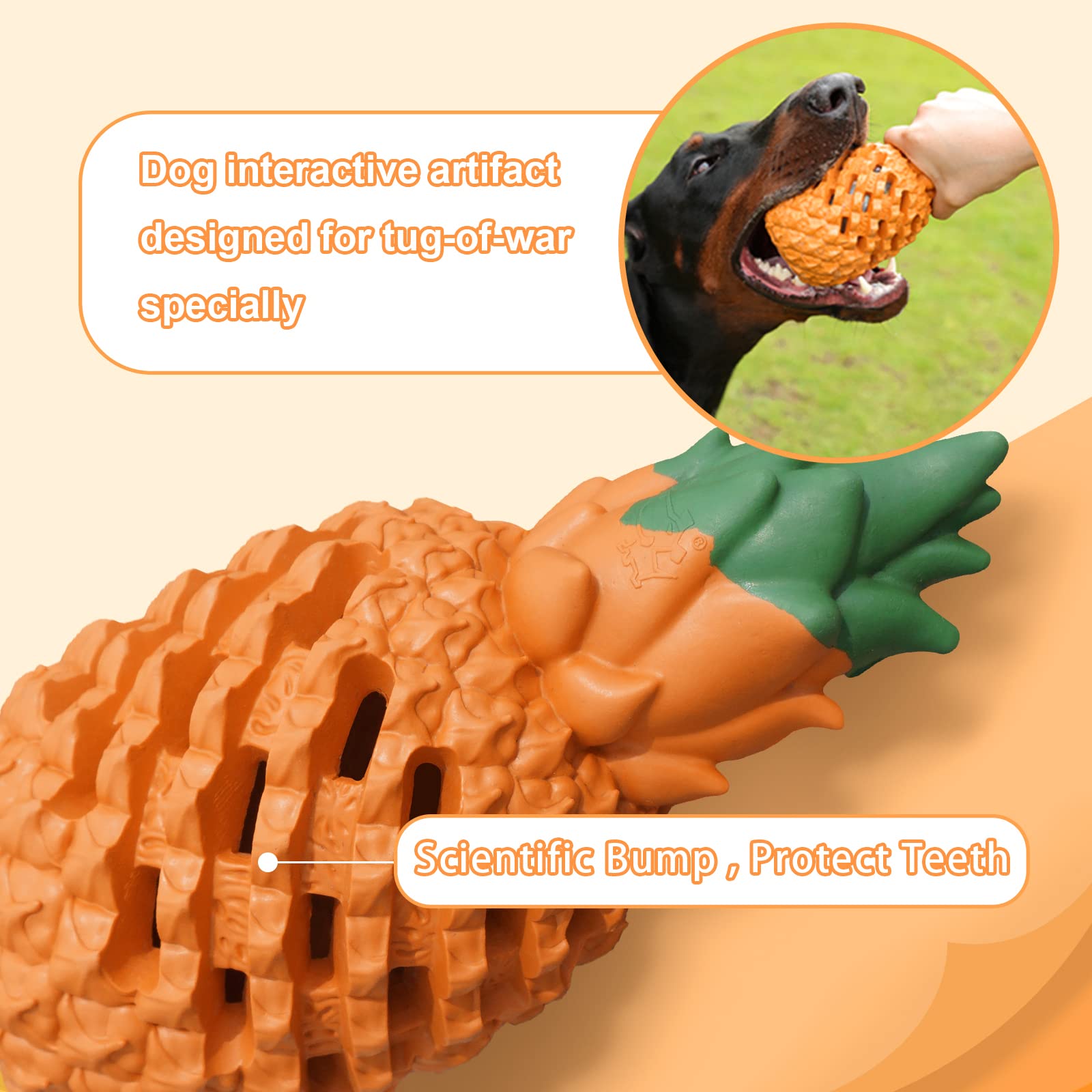 Jouet à remplir PETOPIA ananas, parfait pour friandises et récompenses.