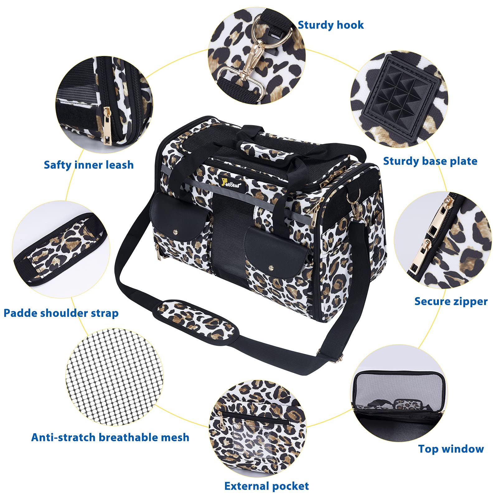 Poches latérales Petotw pour ranger accessoires de voyage.