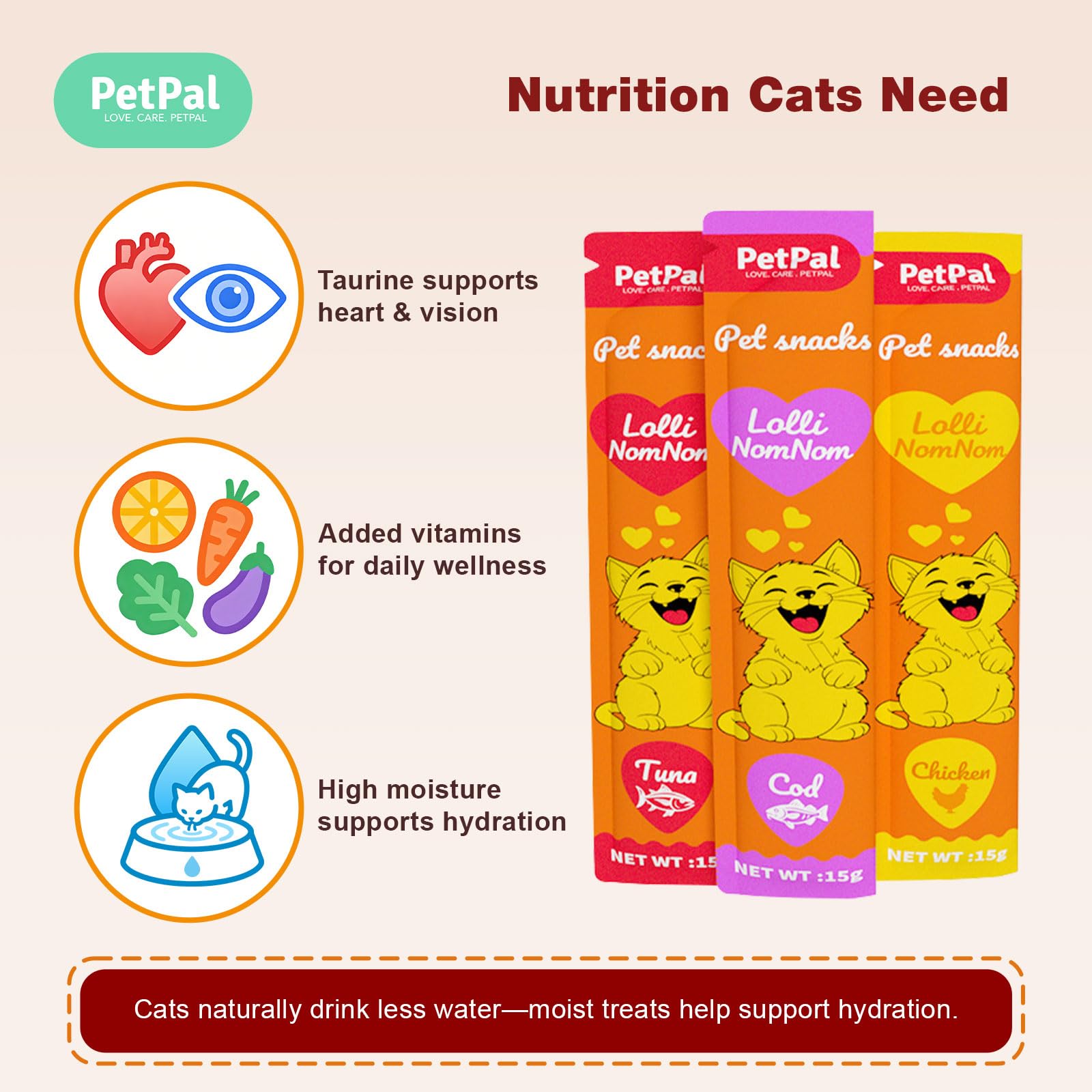 PetPal Féline Tentation texture crème, idéale pour chats sensibles.