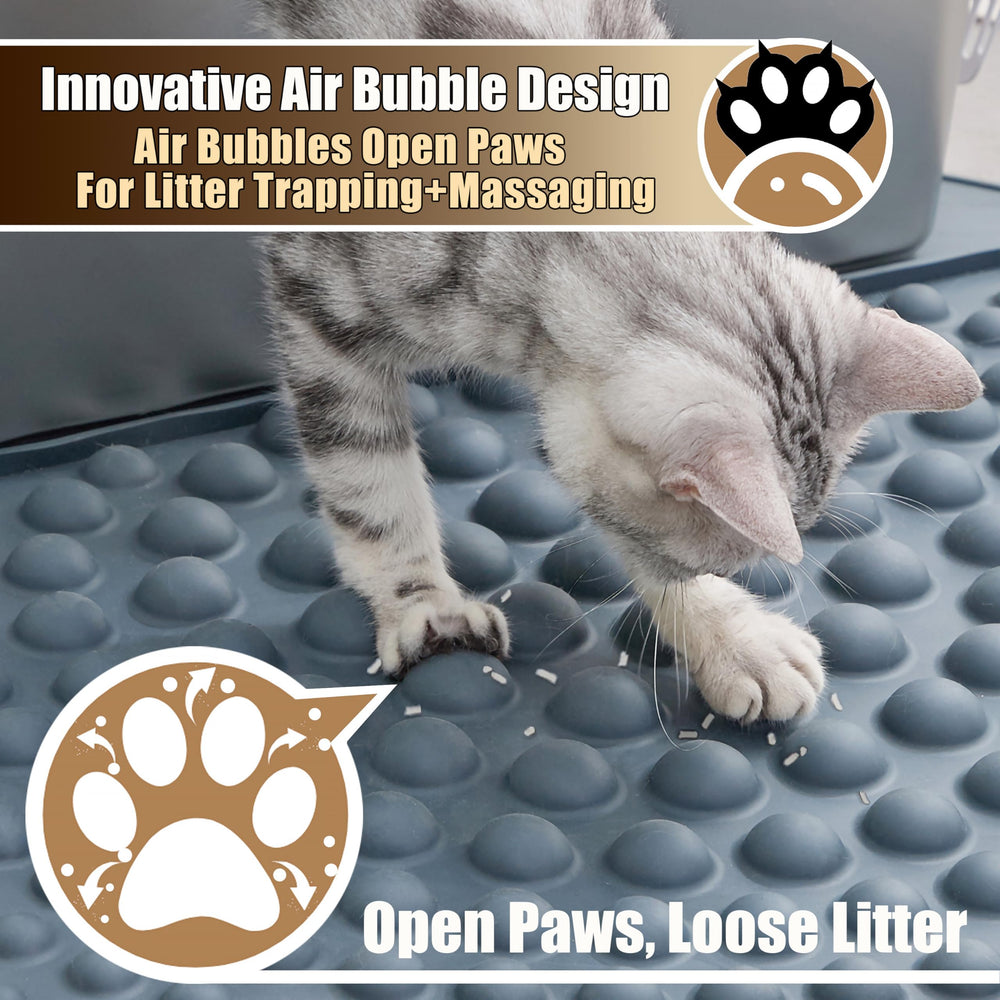PetPals tapis-litière étanche et stable protège les sols.