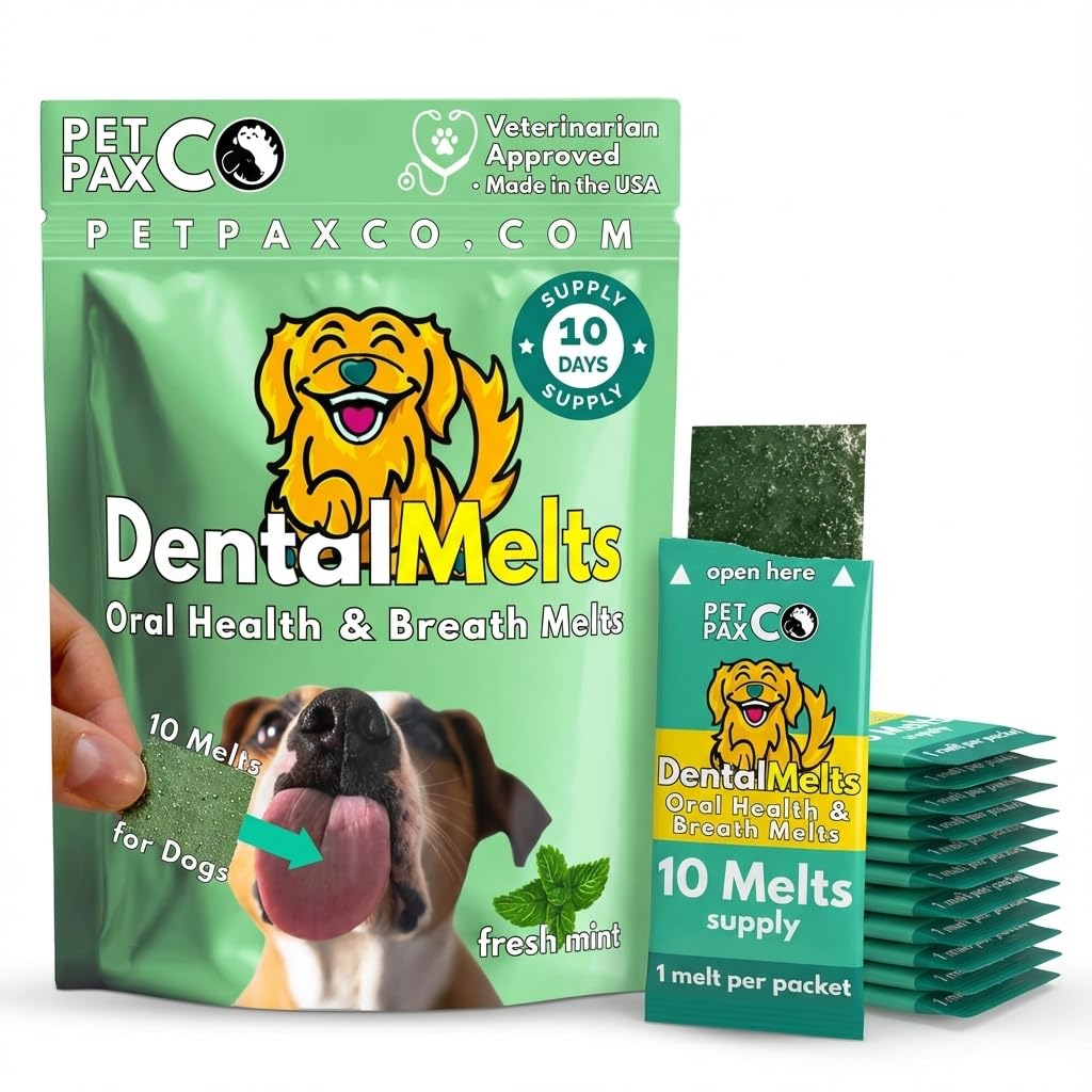 PetPax Co. DentalMelt – emballage visible pour haleine fraîche.