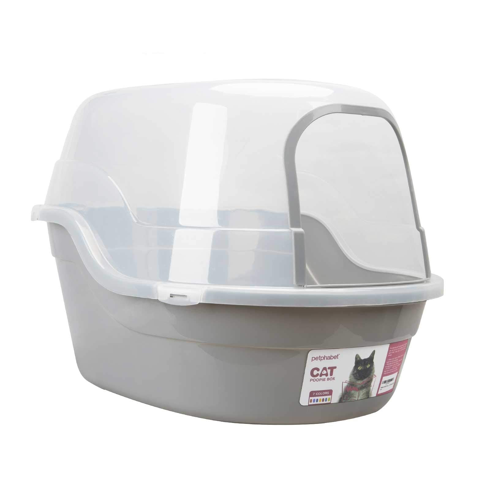 Petphabet Jumbo capot gris, offre intimité et réduit la poussière.