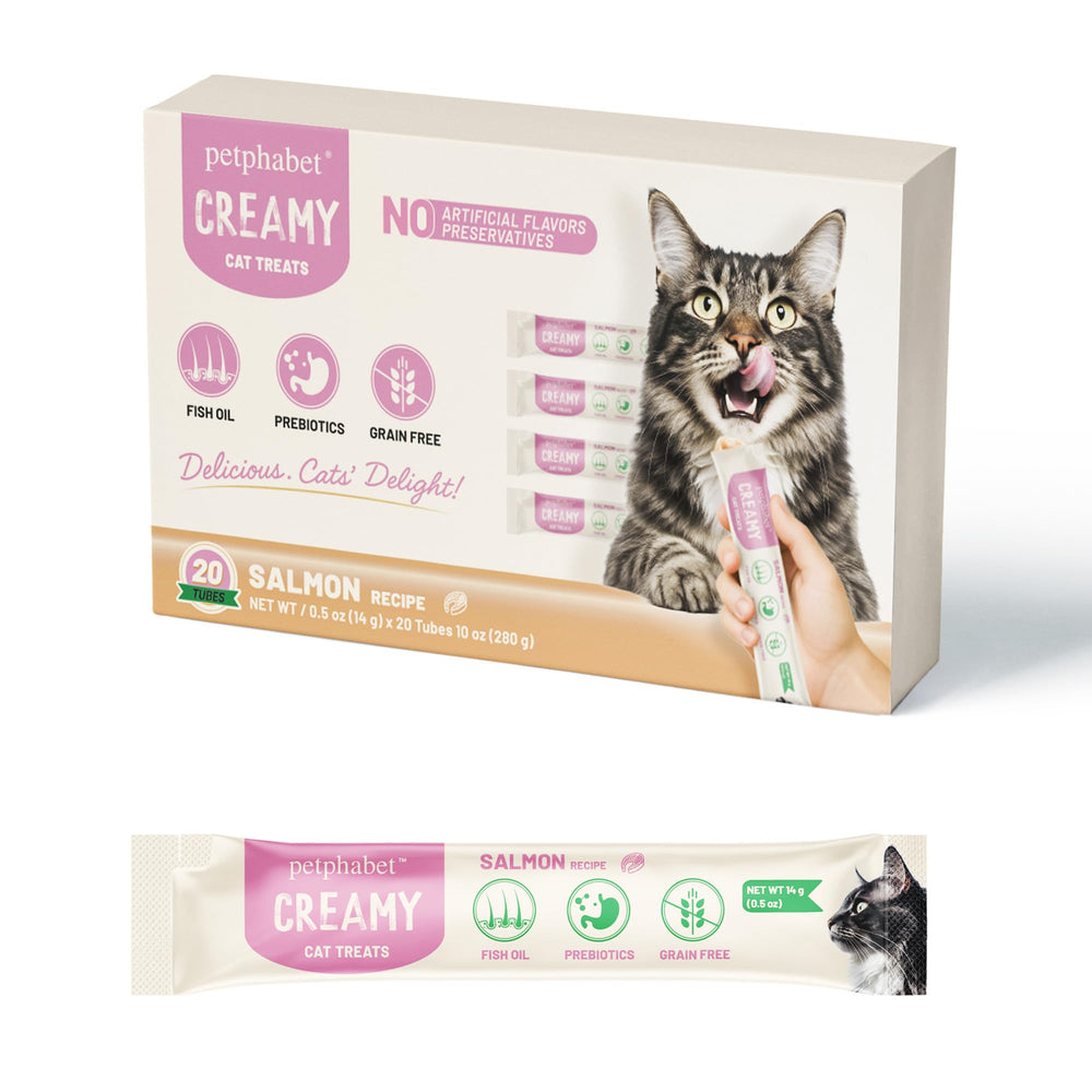 PETPHABET tubes saumon : friandise savoureuse pour récompenser votre chat.