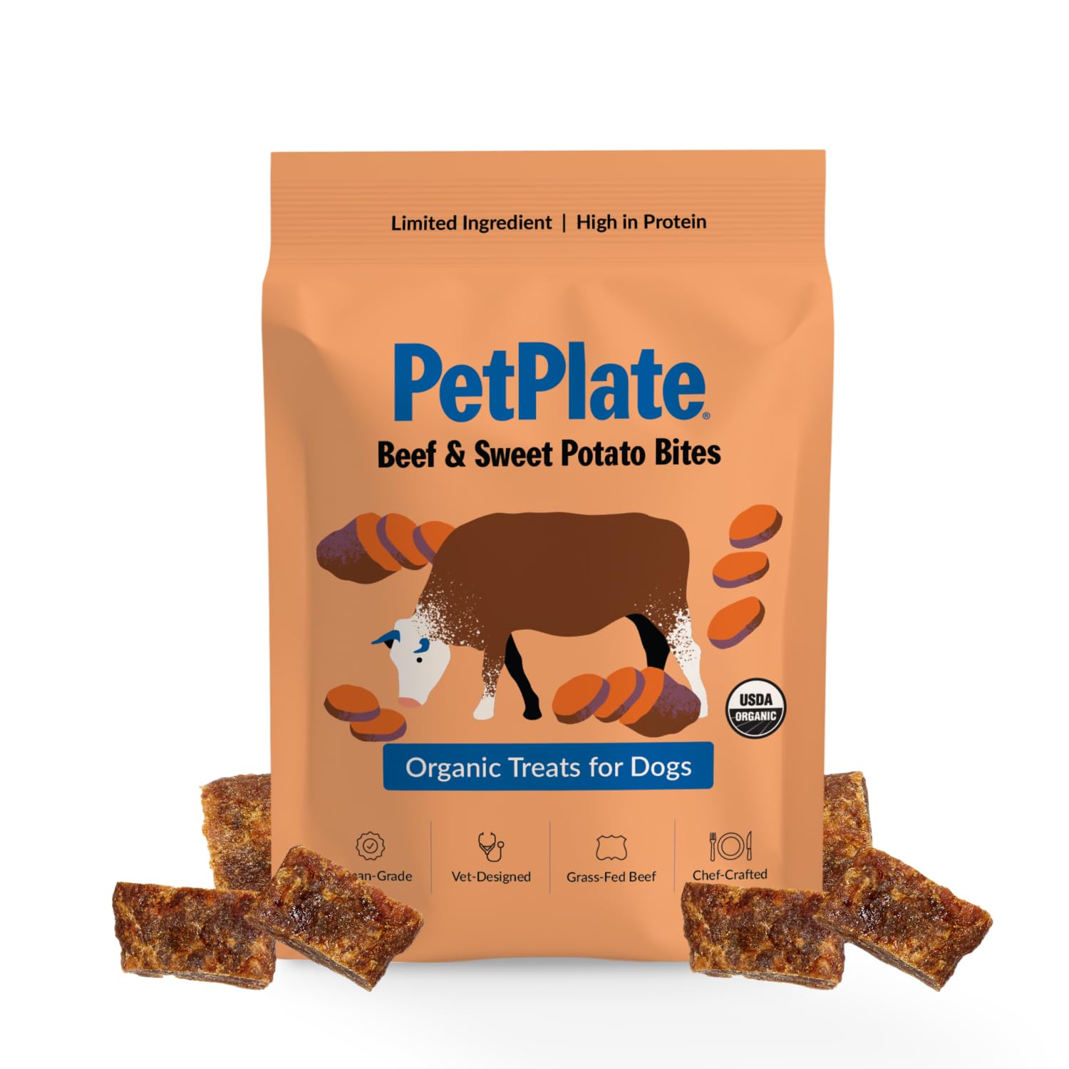 PetPlate Boeuf et Patate Douce – emballage attractif pour achat facile.