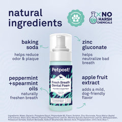 Petpost Arôme menthe-pomme: goût agréable et soin buccal.