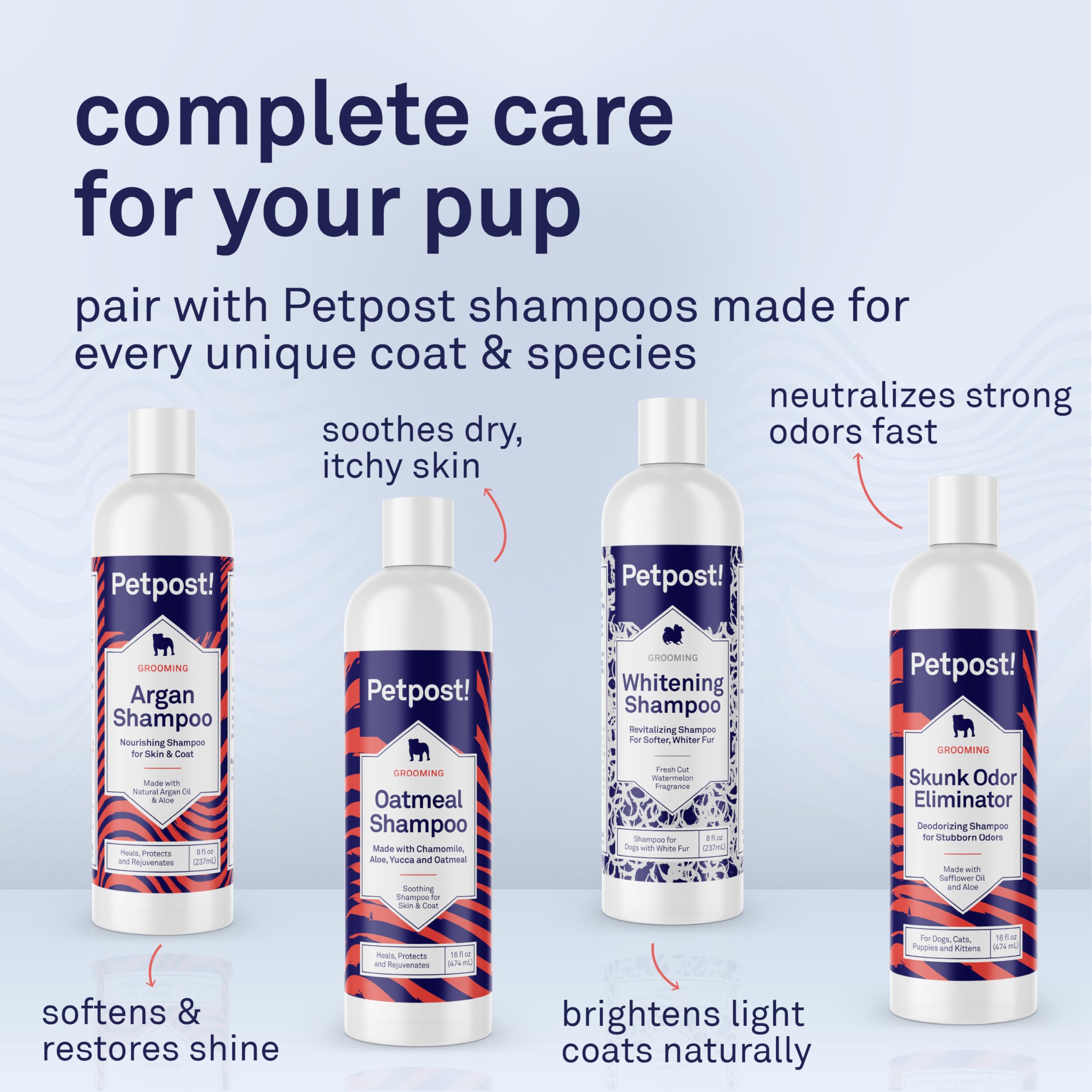 Shampoing Petpost: fabriqué aux États-Unis avec des ingrédients soigneusement sélectionnés.