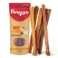 PETPURO batons-boeuf-12-pouces-ingredient-simple récompense naturelle et protéinée pour chien